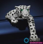卡地亚钻石彩纹玛瑙豹形